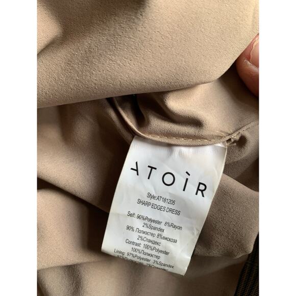 Atoir Beige and Black Sharp Edges Mini Dress Size 4 - Picture 7 of 9